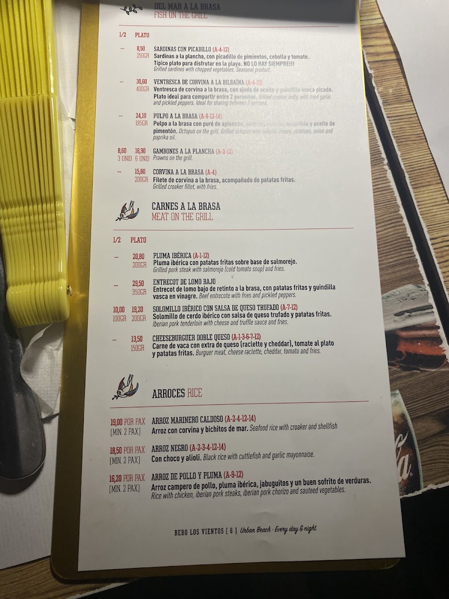 Menu Bebo Los Vientos-9